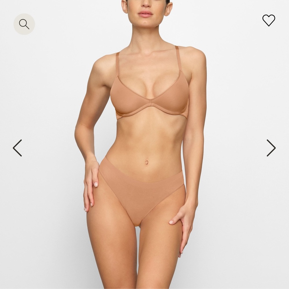 SKIMS Weightless Scoop Bra - Color Ochre - Size 38DD - Picture 6 of 7